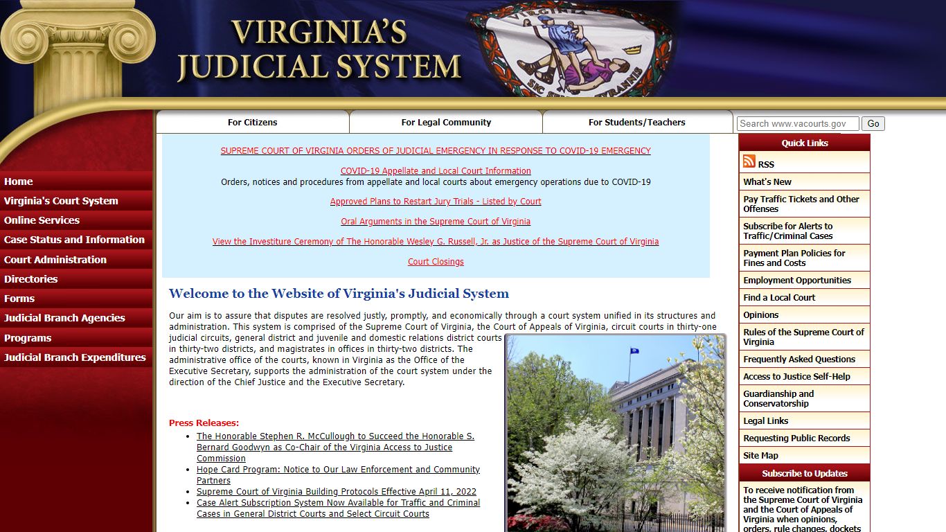 Case Status and Information - Judiciary of Virginia